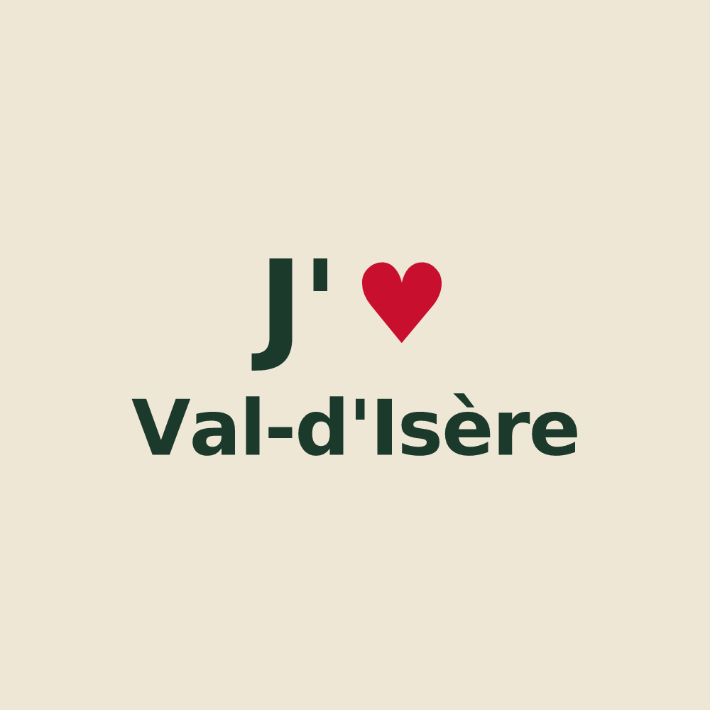 Tote bag personnalisé Val-d'Isère — design J'aime Val-d'Isère