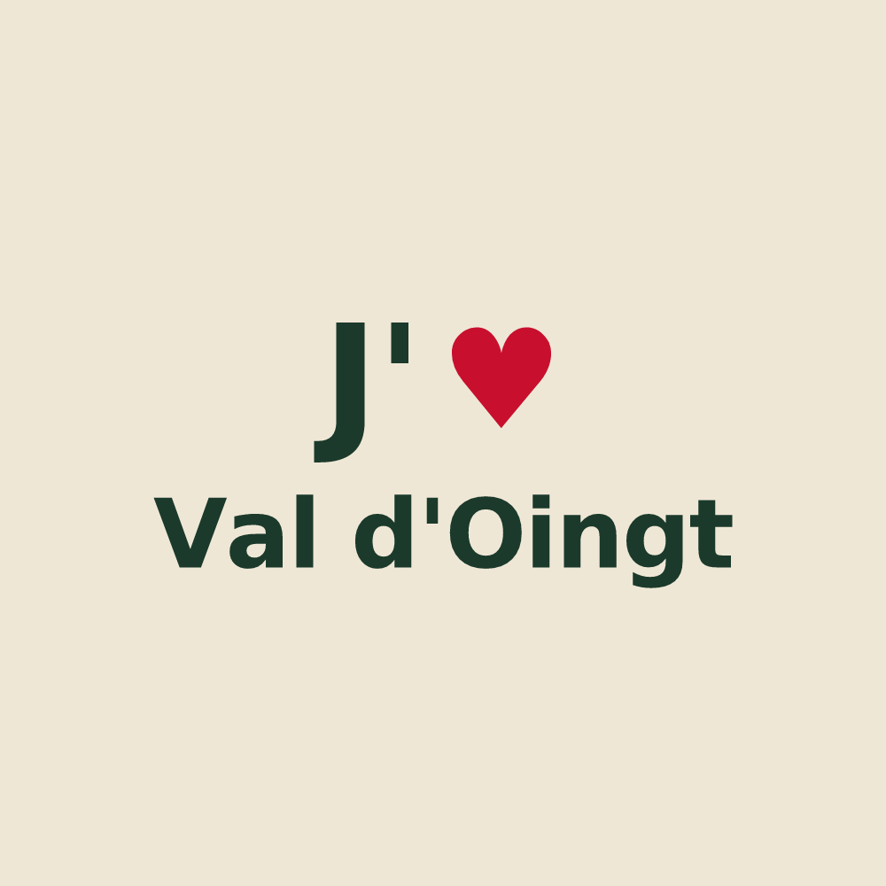 Tote bag personnalisé Val d'Oingt — design J'aime Val d'Oingt