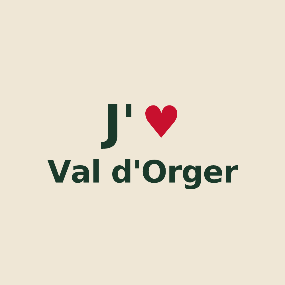 Tote bag personnalisé Val d'Orger — design J'aime Val d'Orger