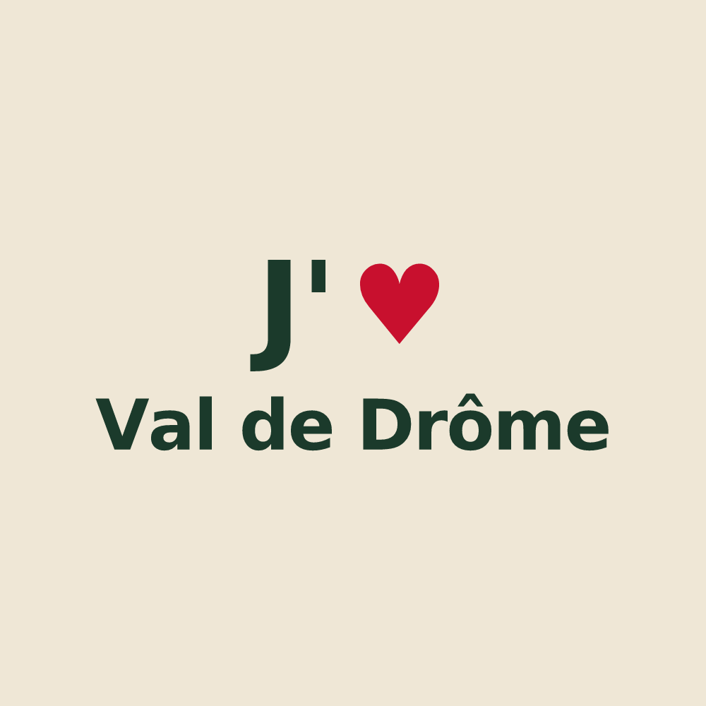 Tote bag personnalisé Val de Drôme — design J'aime Val de Drôme