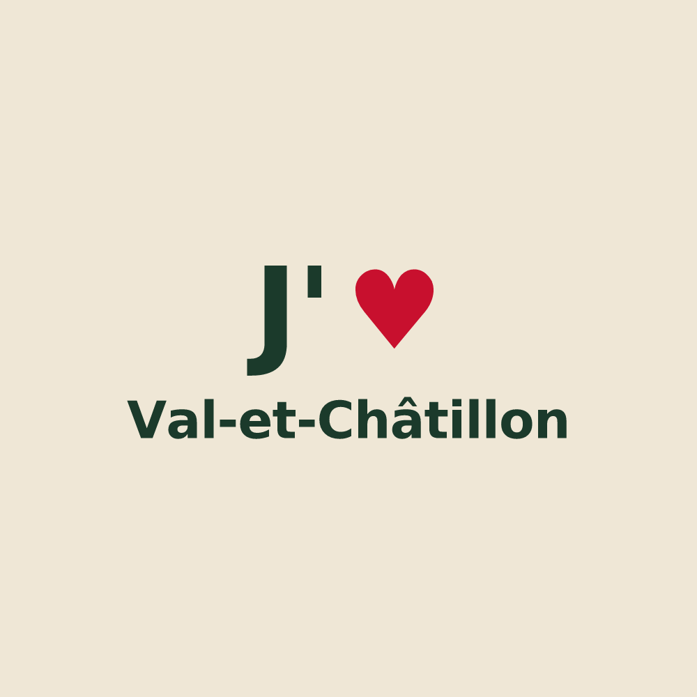 Tote bag personnalisé Val-et-Châtillon — design J'aime Val-et-Châtillon