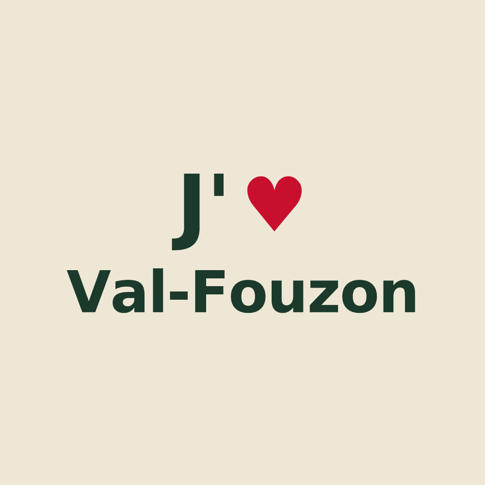 Tote bag personnalisé Val-Fouzon — design J'aime Val-Fouzon