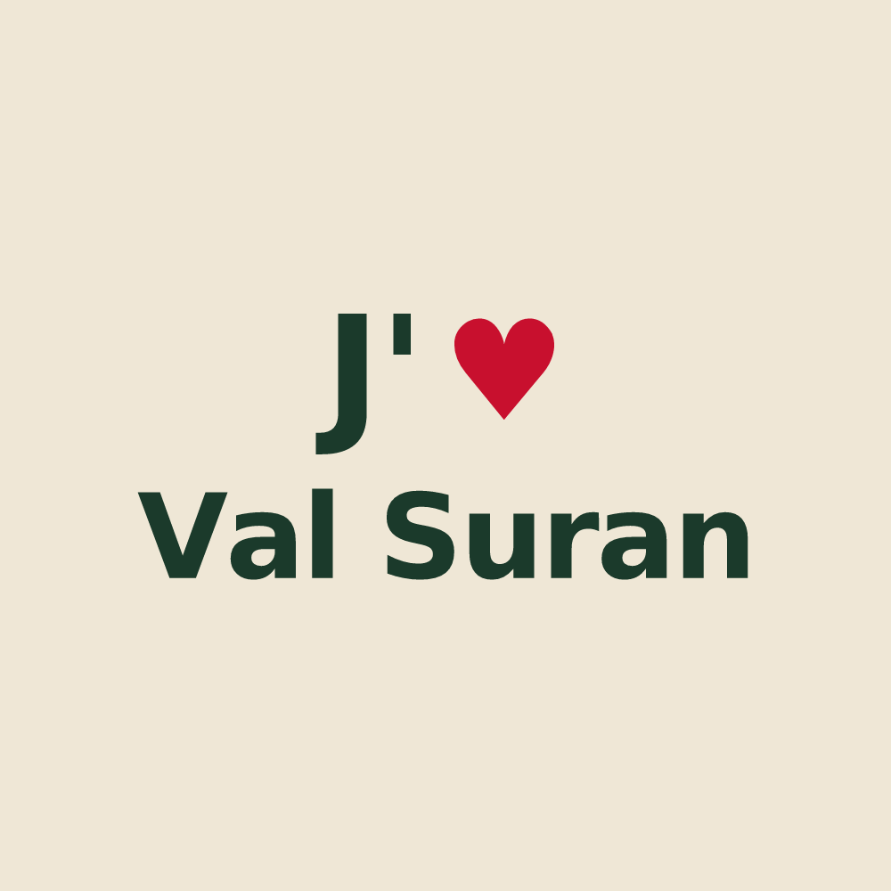 Tote bag personnalisé Val Suran — design J'aime Val Suran