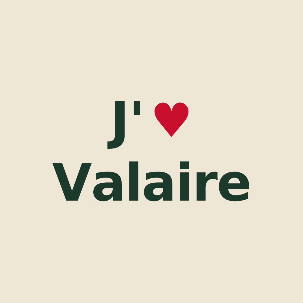 Tote bag personnalisé Valaire — design J'aime Valaire