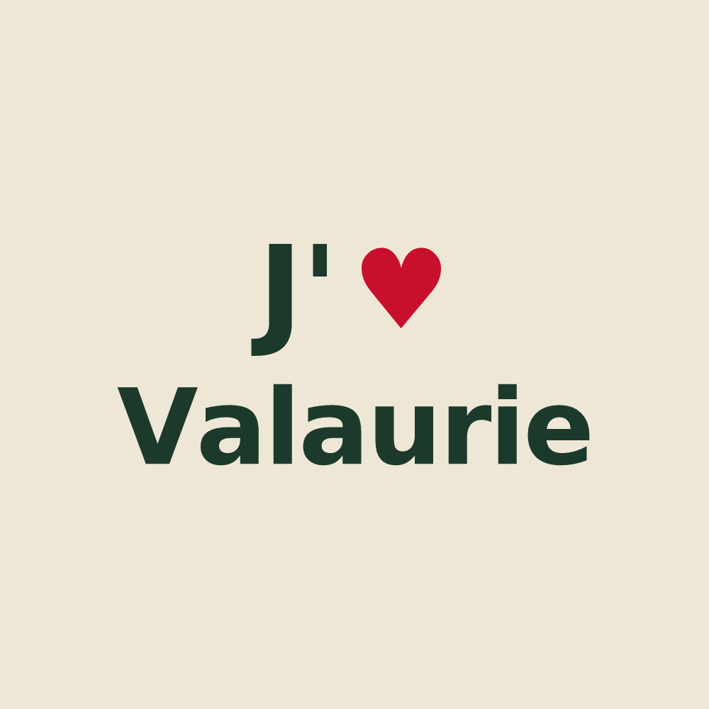 Tote bag personnalisé Valaurie — design J'aime Valaurie