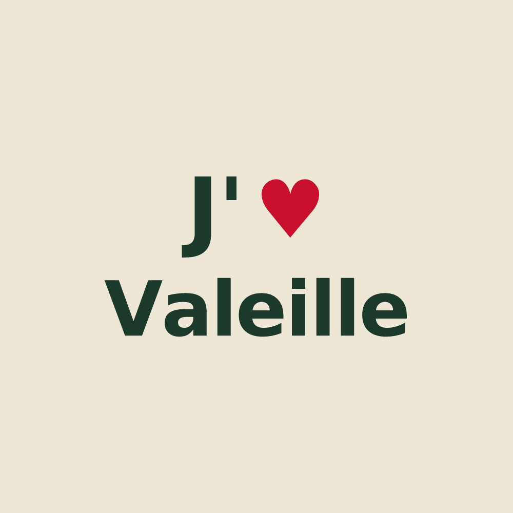 Tote bag personnalisé Valeille — design J'aime Valeille