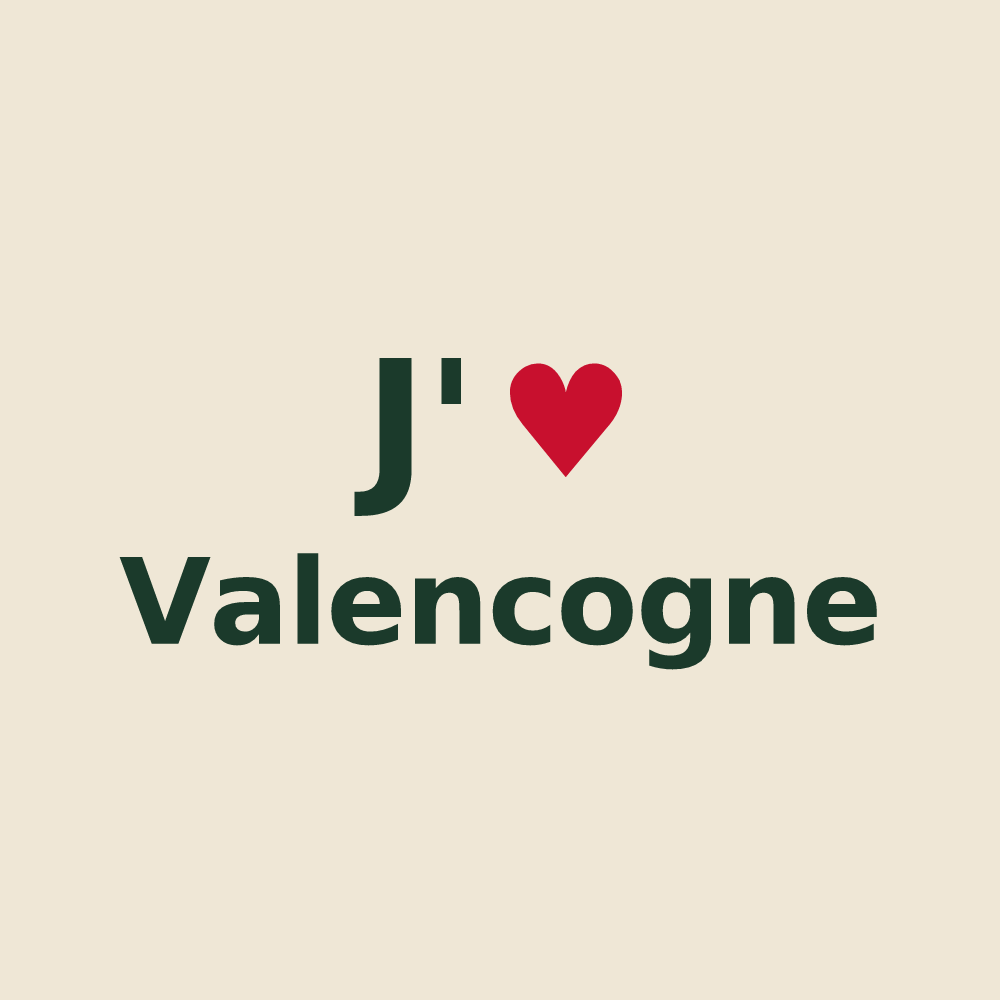 Tote bag personnalisé Valencogne — design J'aime Valencogne
