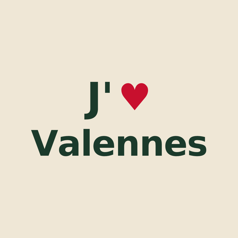 Tote bag personnalisé Valennes — design J'aime Valennes