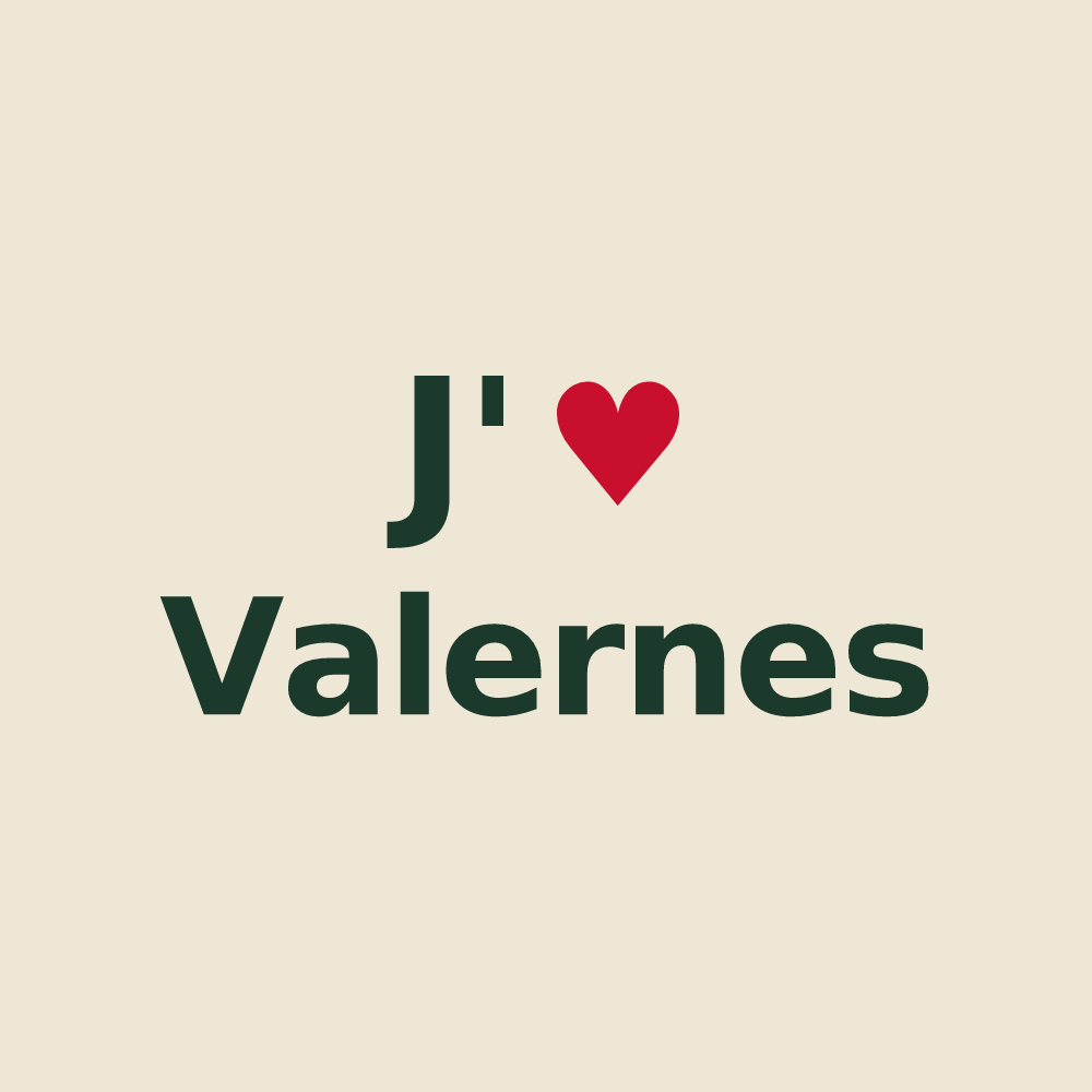 Tote bag personnalisé Valernes — design J'aime Valernes