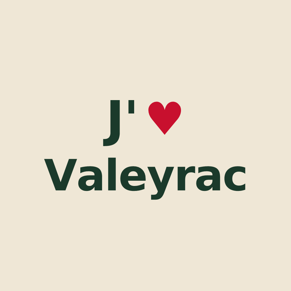 Tote bag personnalisé Valeyrac — design J'aime Valeyrac
