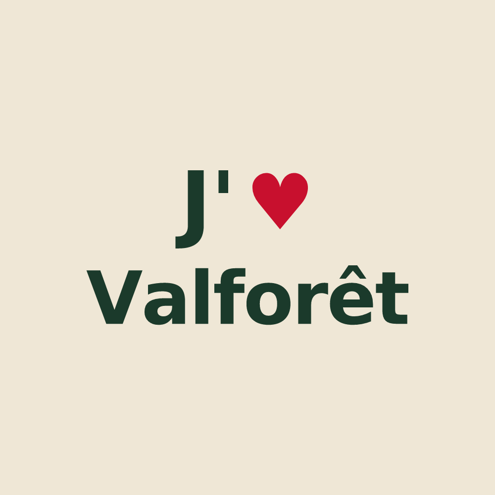 Tote bag personnalisé Valforêt — design J'aime Valforêt