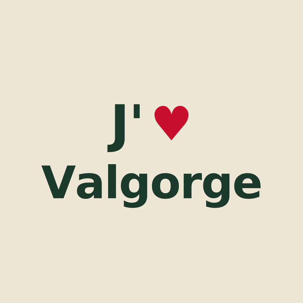 Tote bag personnalisé Valgorge — design J'aime Valgorge