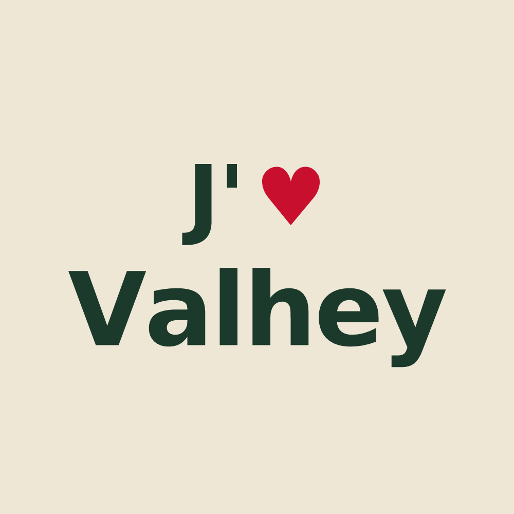 Tote bag personnalisé Valhey — design J'aime Valhey