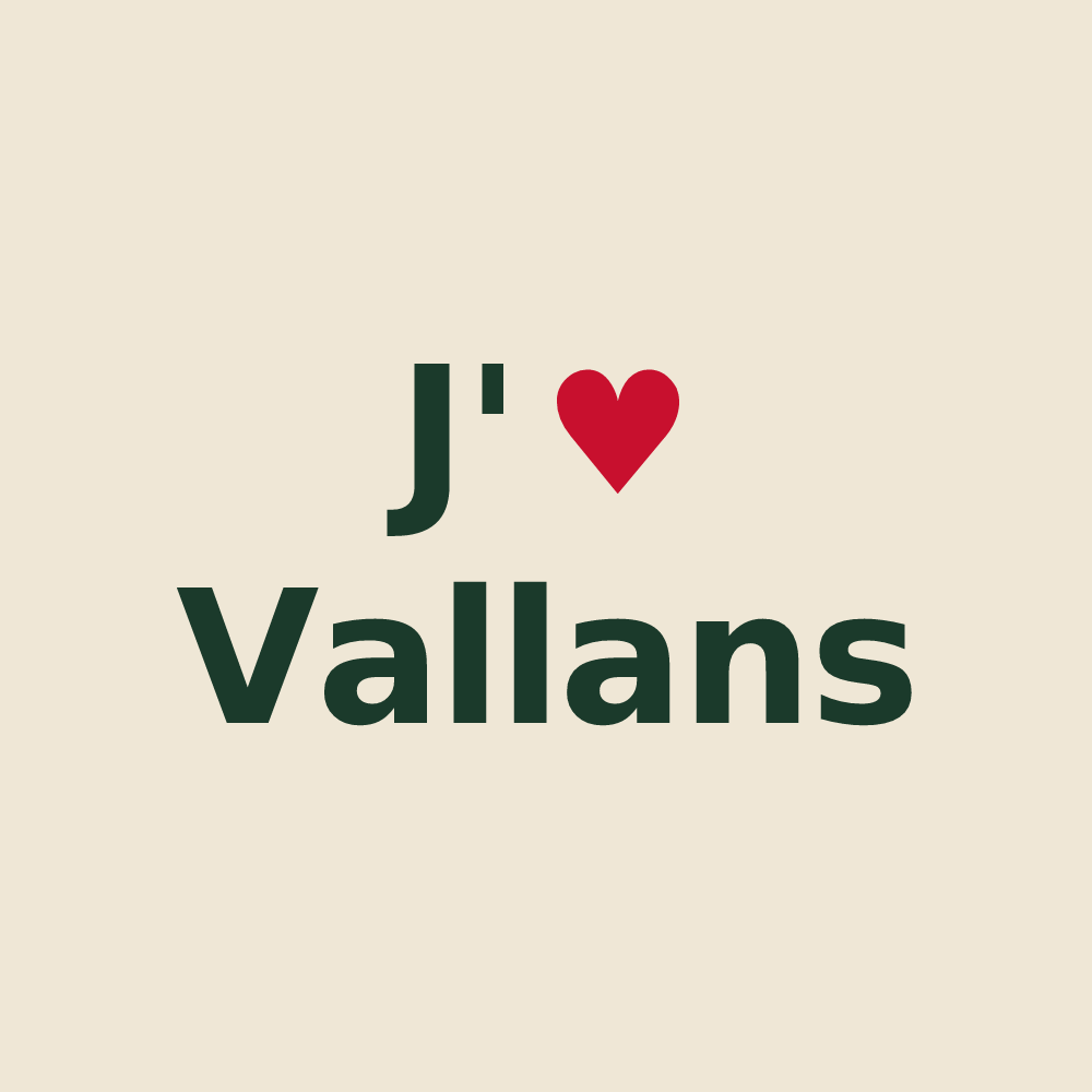 Tote bag personnalisé Vallans — design J'aime Vallans