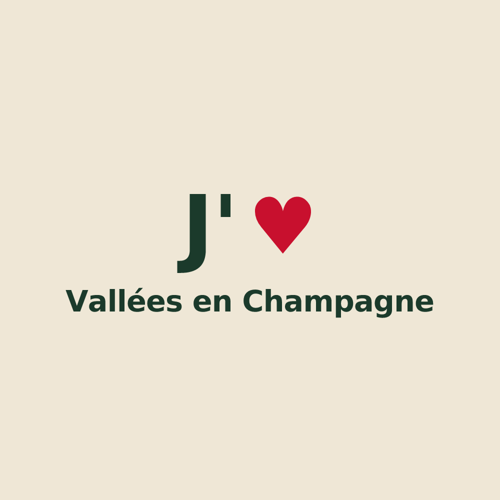 Tote bag personnalisé Vallées en Champagne — design J'aime Vallées en Champagne