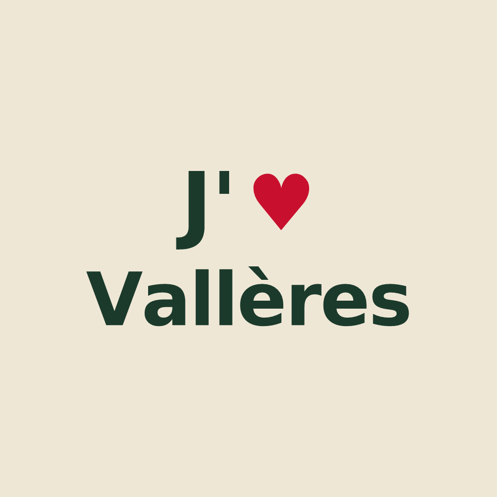 Tote bag personnalisé Vallères — design J'aime Vallères