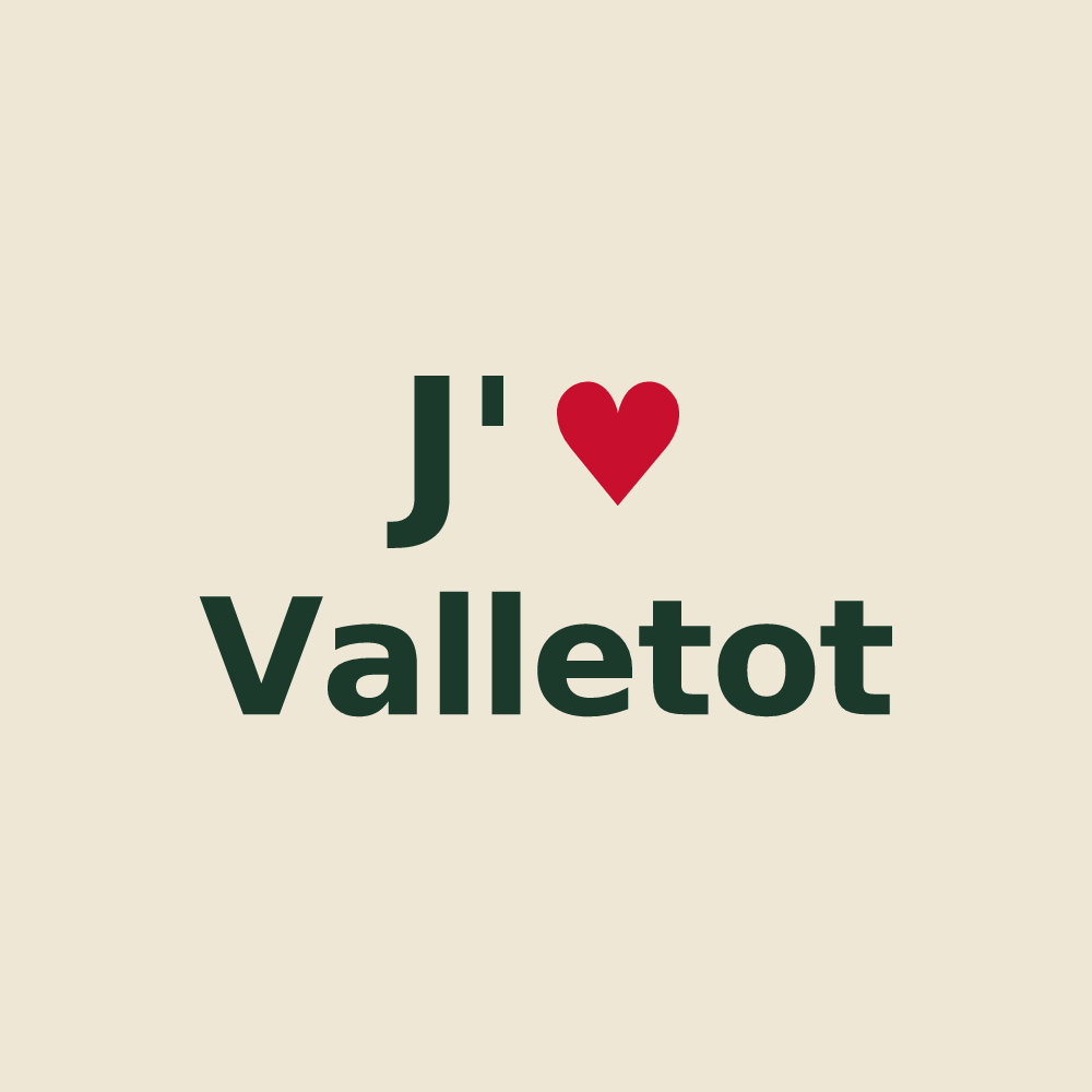 Tote bag personnalisé Valletot — design J'aime Valletot