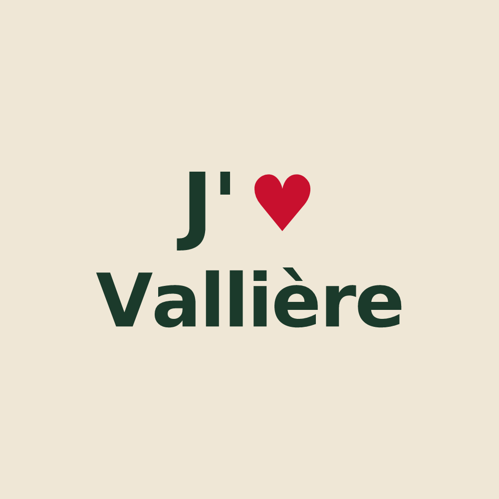 Tote bag personnalisé Vallière — design J'aime Vallière