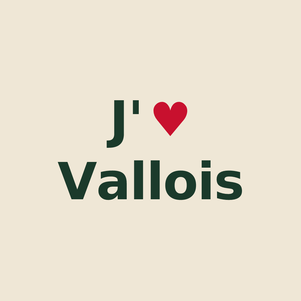 Tote bag personnalisé Vallois — design J'aime Vallois