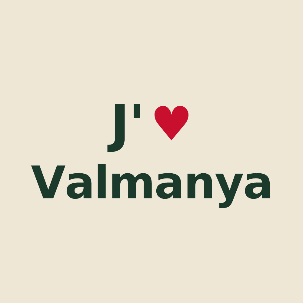 Tote bag personnalisé Valmanya — design J'aime Valmanya