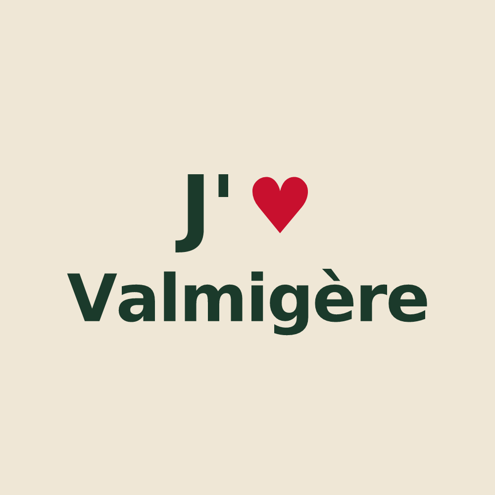 Tote bag personnalisé Valmigère — design J'aime Valmigère
