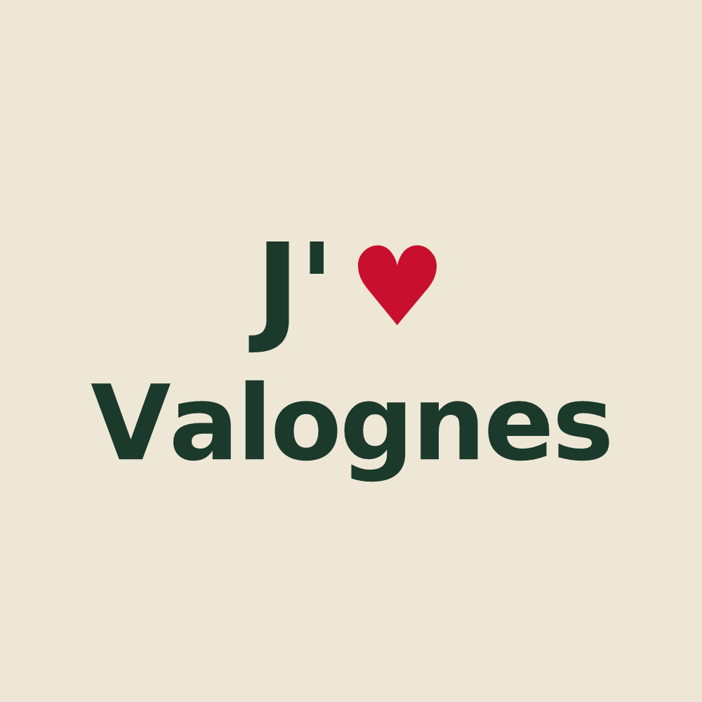 Tote bag personnalisé Valognes — design J'aime Valognes