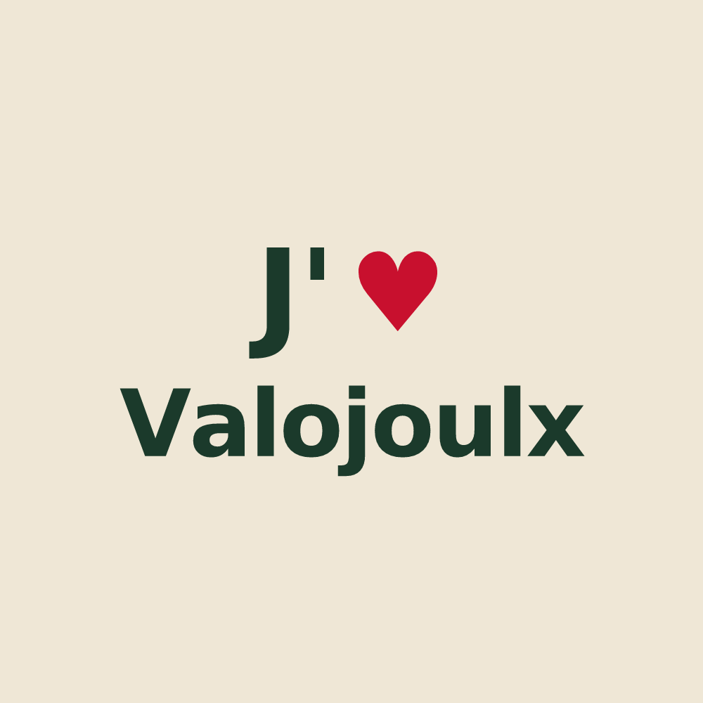 Tote bag personnalisé Valojoulx — design J'aime Valojoulx