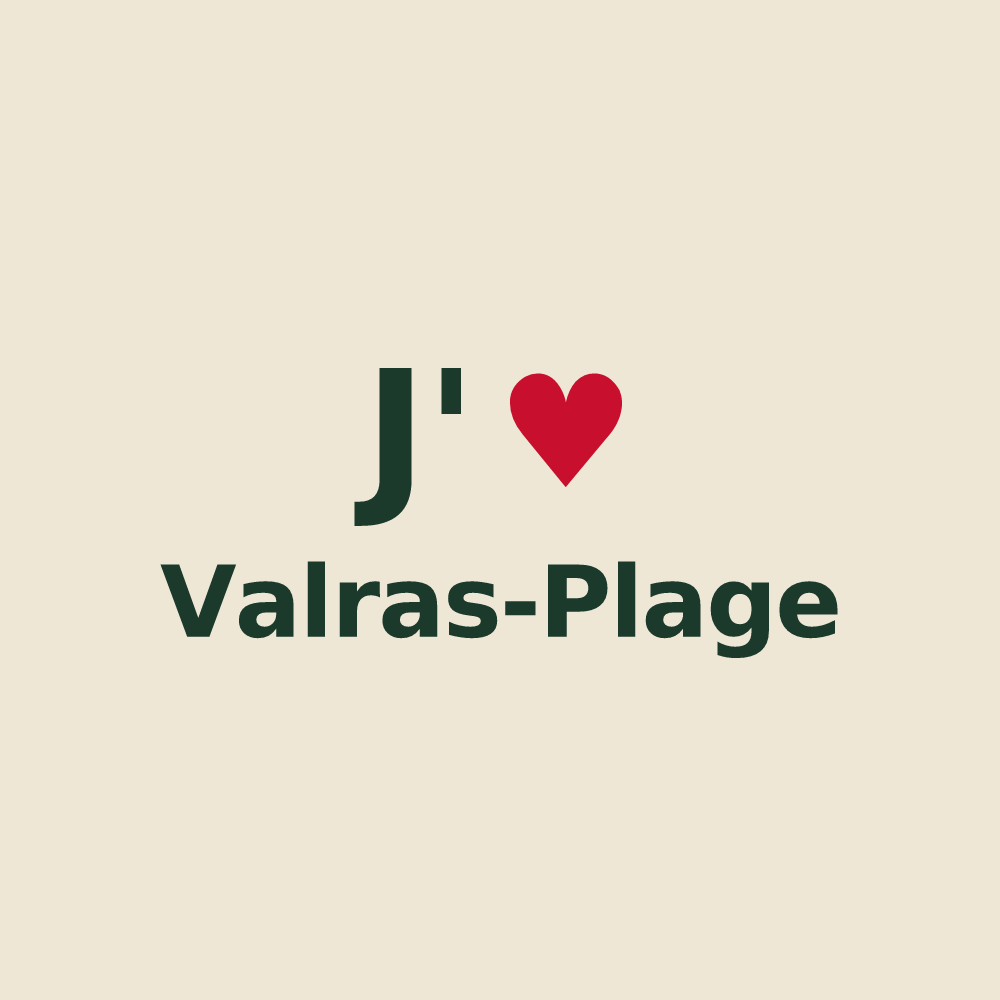 Tote bag personnalisé Valras-Plage — design J'aime Valras-Plage