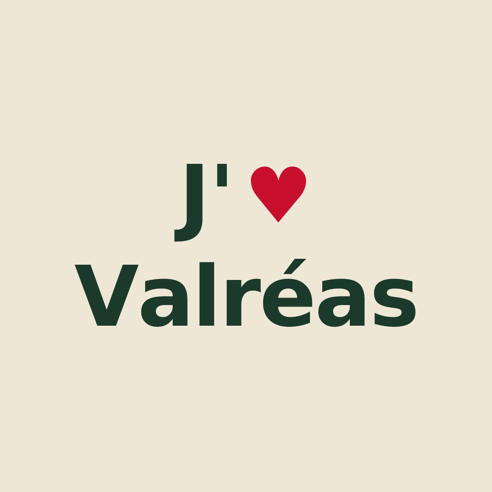 Tote bag personnalisé Valréas — design J'aime Valréas