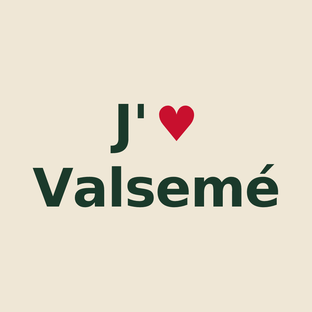 Tote bag personnalisé Valsemé — design J'aime Valsemé