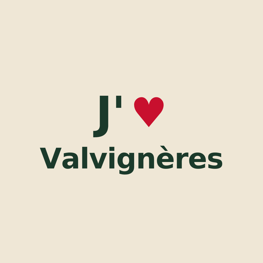 Tote bag personnalisé Valvignères — design J'aime Valvignères