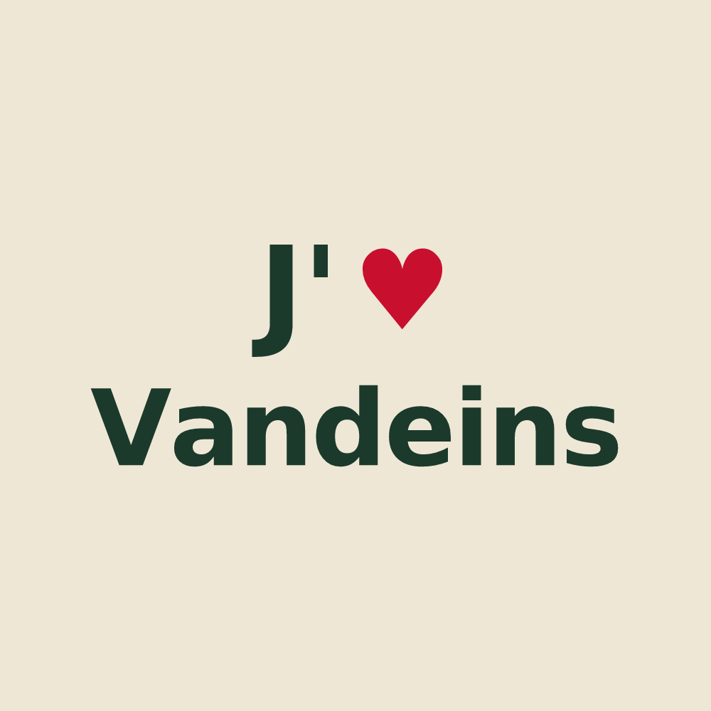 Tote bag personnalisé Vandeins — design J'aime Vandeins