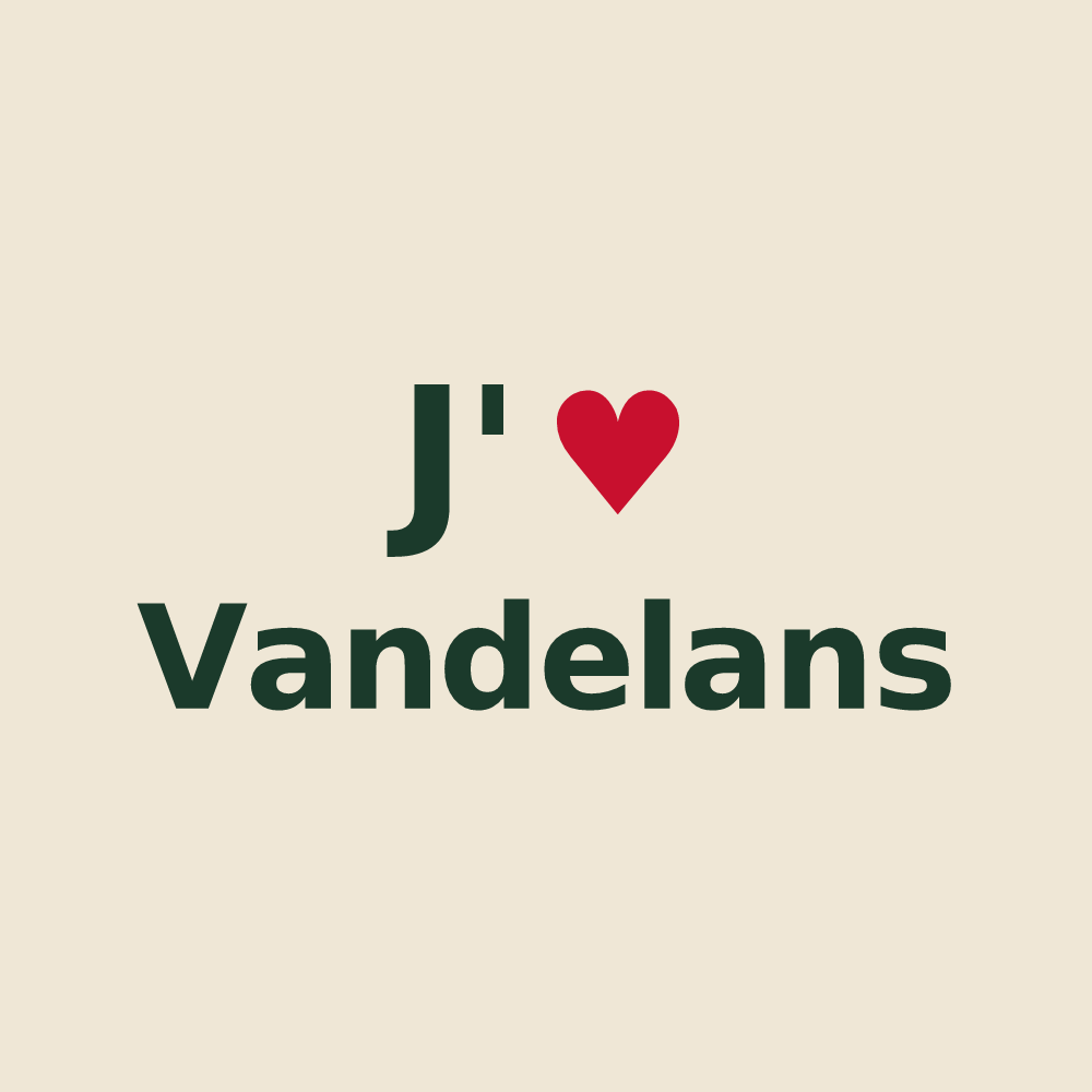 Tote bag personnalisé Vandelans — design « J'aime Vandelans » imprimé sur le tote bag