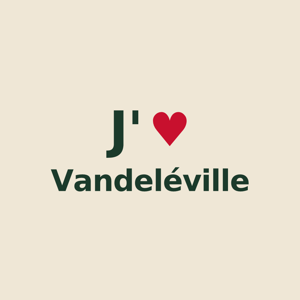 Tote bag personnalisé Vandeléville — design J'aime Vandeléville