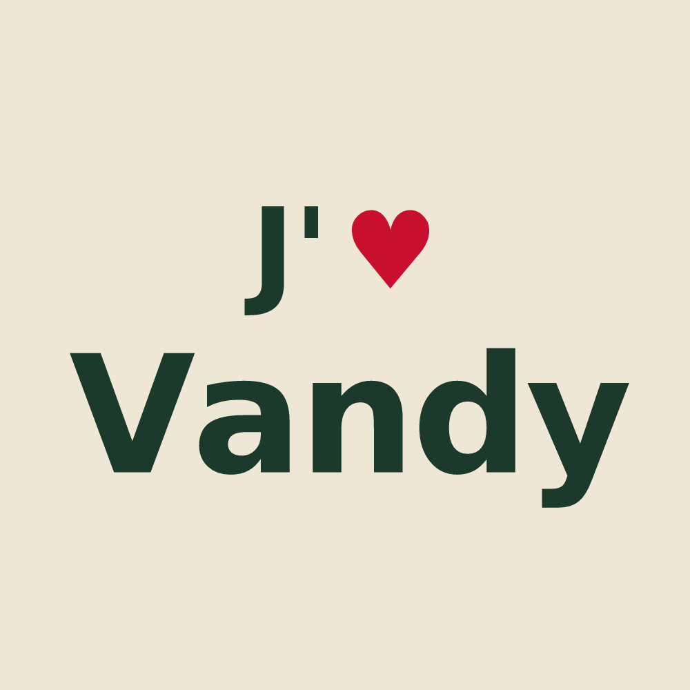 Tote bag personnalisé Vandy — design J'aime Vandy