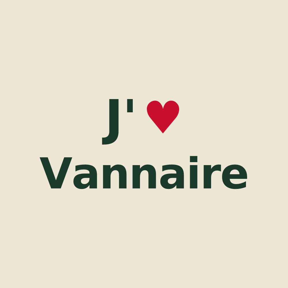 Tote bag personnalisé Vannaire — design J'aime Vannaire