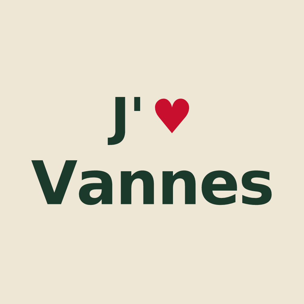 Tote bag personnalisé Vannes — design J'aime Vannes