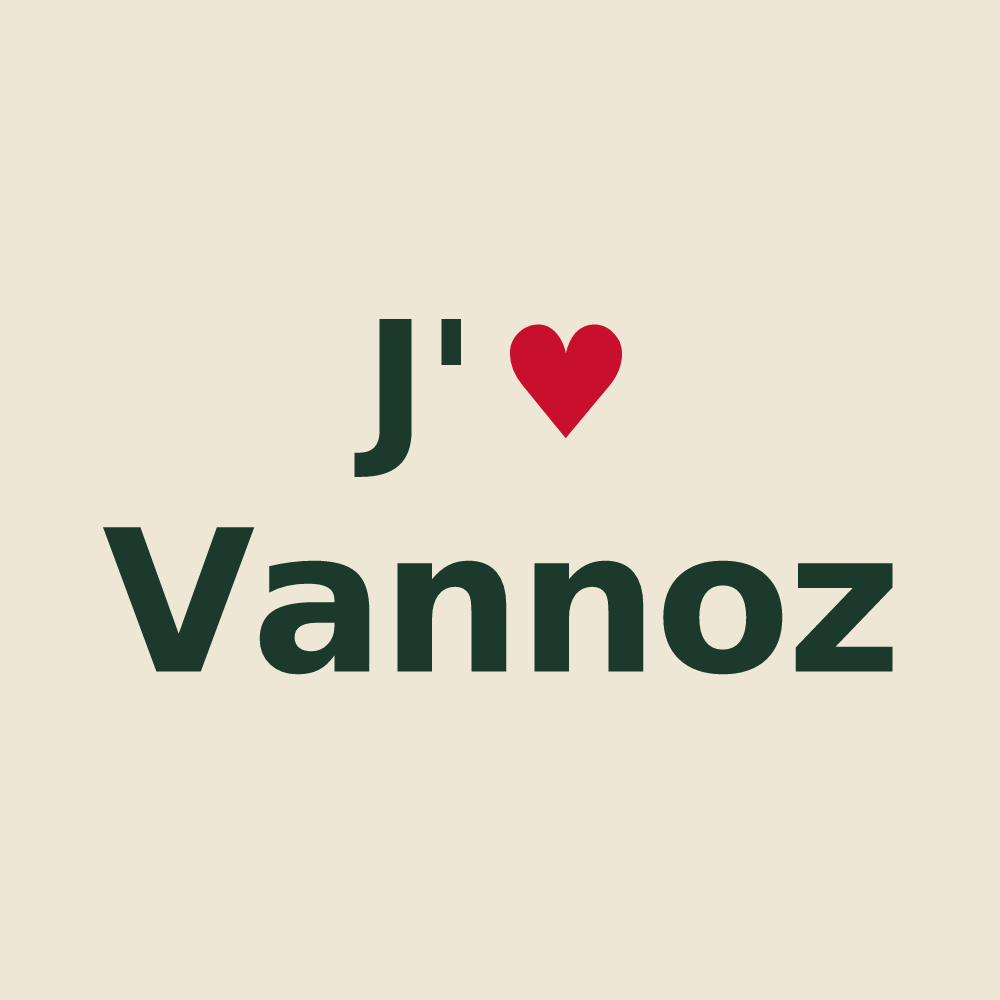 Tote bag personnalisé Vannoz — design J'aime Vannoz