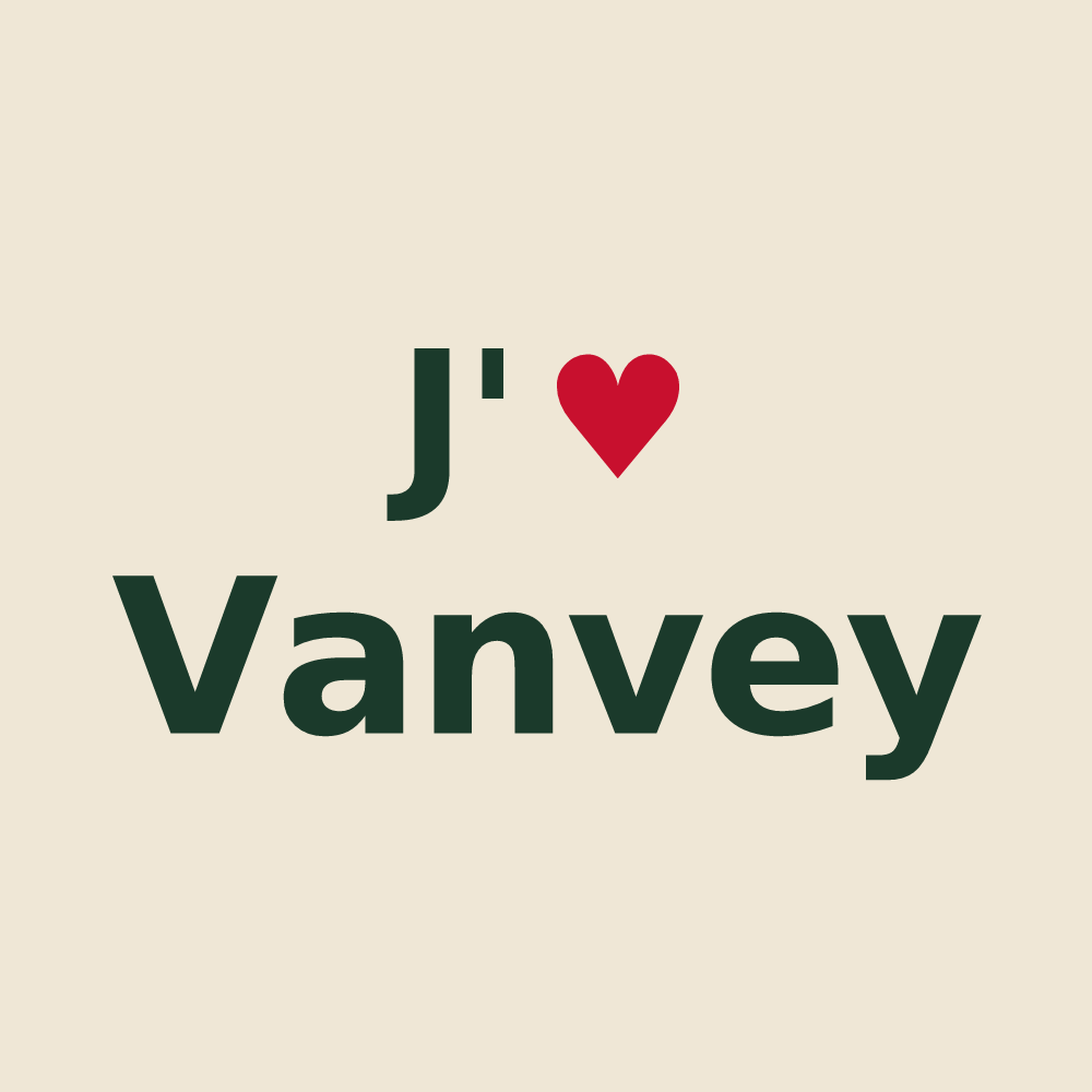 Tote bag personnalisé Vanvey — design J'aime Vanvey