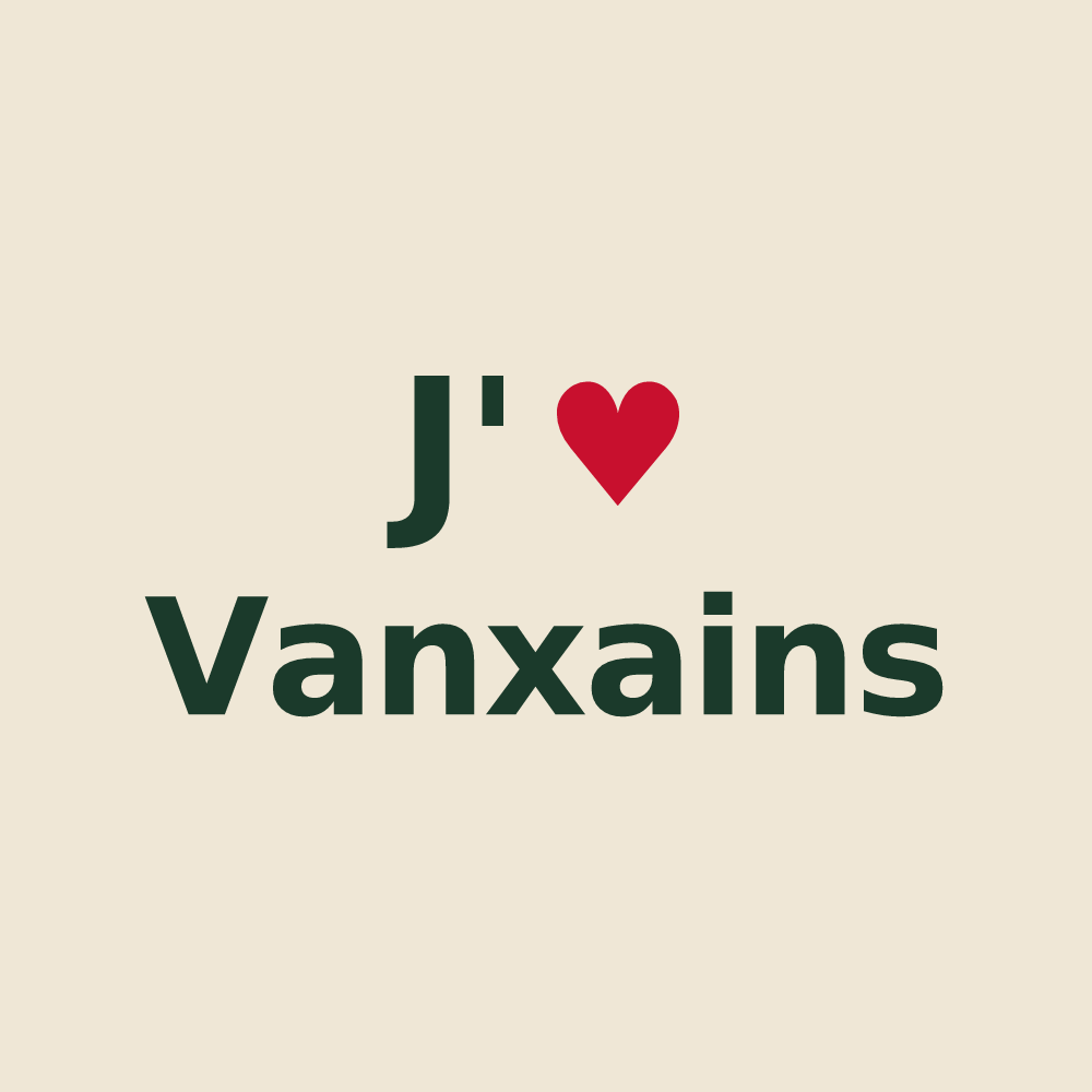 Tote bag personnalisé Vanxains — design J'aime Vanxains