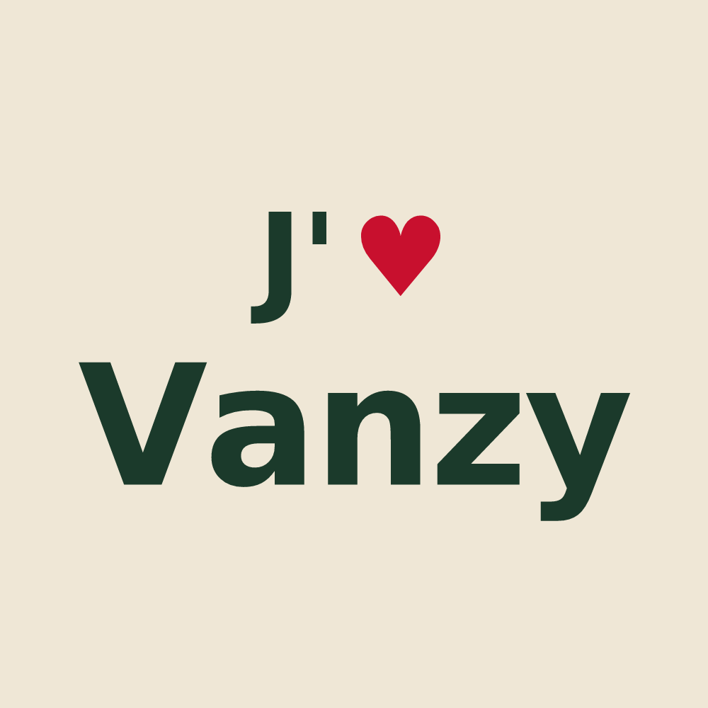 Tote bag personnalisé Vanzy — design J'aime Vanzy