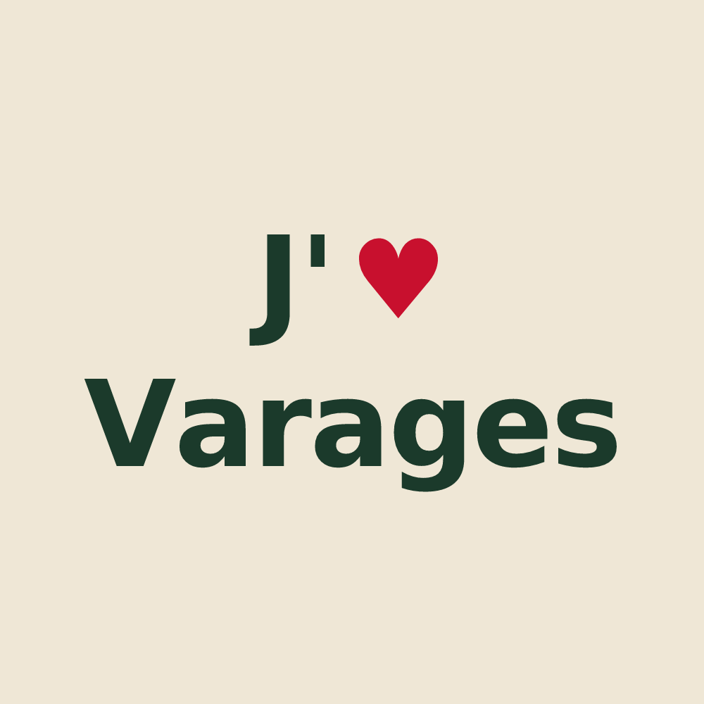 Tote bag personnalisé Varages — design J'aime Varages