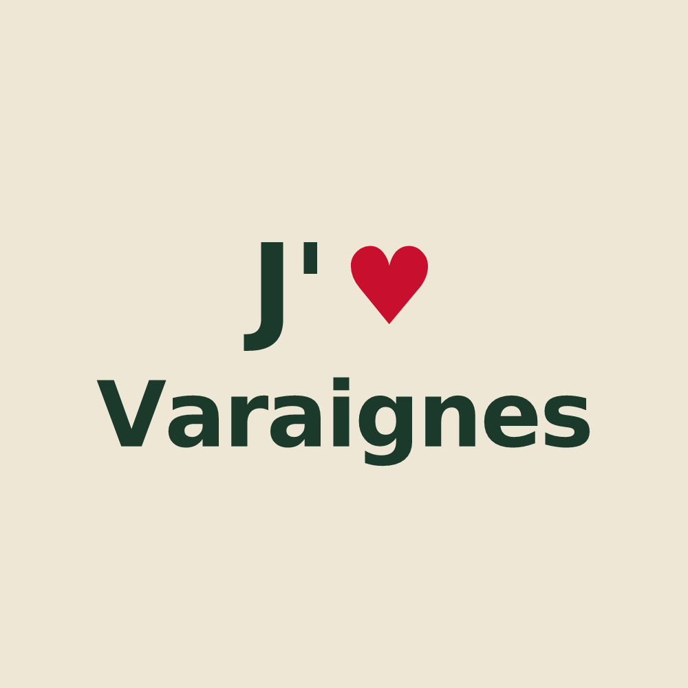 Tote bag personnalisé Varaignes — design J'aime Varaignes