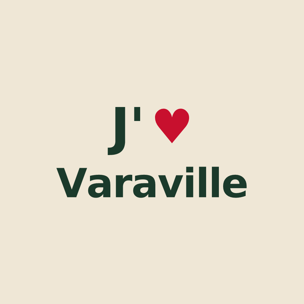 Tote bag personnalisé Varaville — design « J'aime Varaville » imprimé sur le tote bag