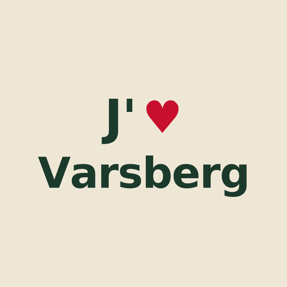 Tote bag personnalisé Varsberg — design J'aime Varsberg