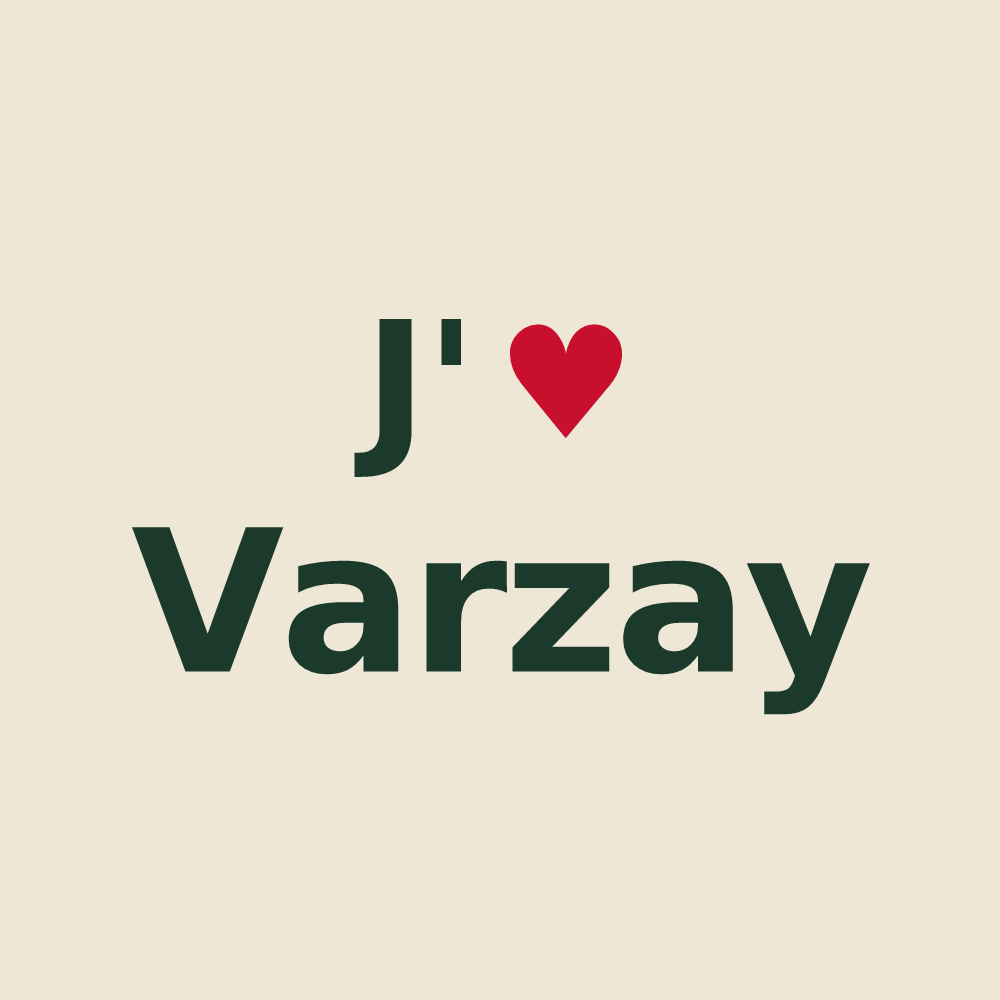 Tote bag personnalisé Varzay — design J'aime Varzay