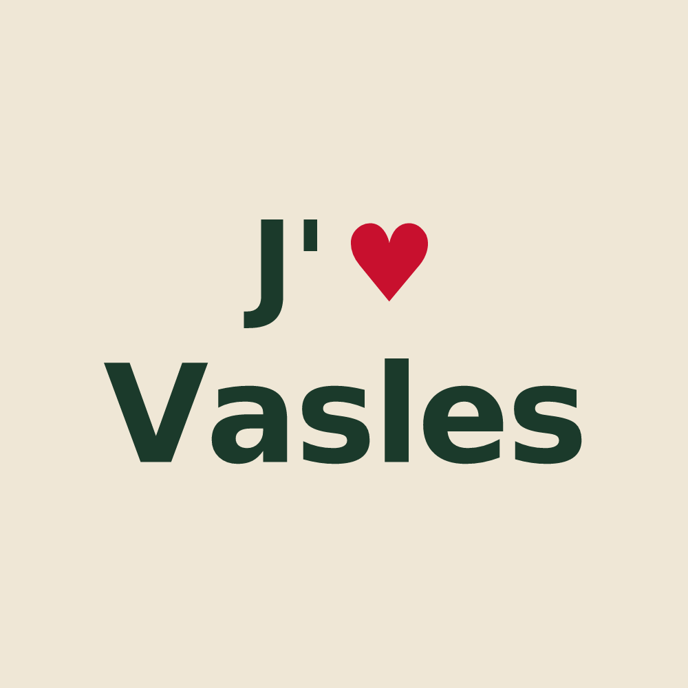 Tote bag personnalisé Vasles — design J'aime Vasles