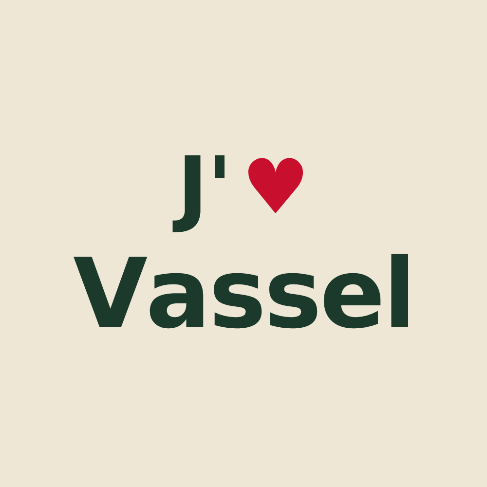Tote bag personnalisé Vassel — design J'aime Vassel