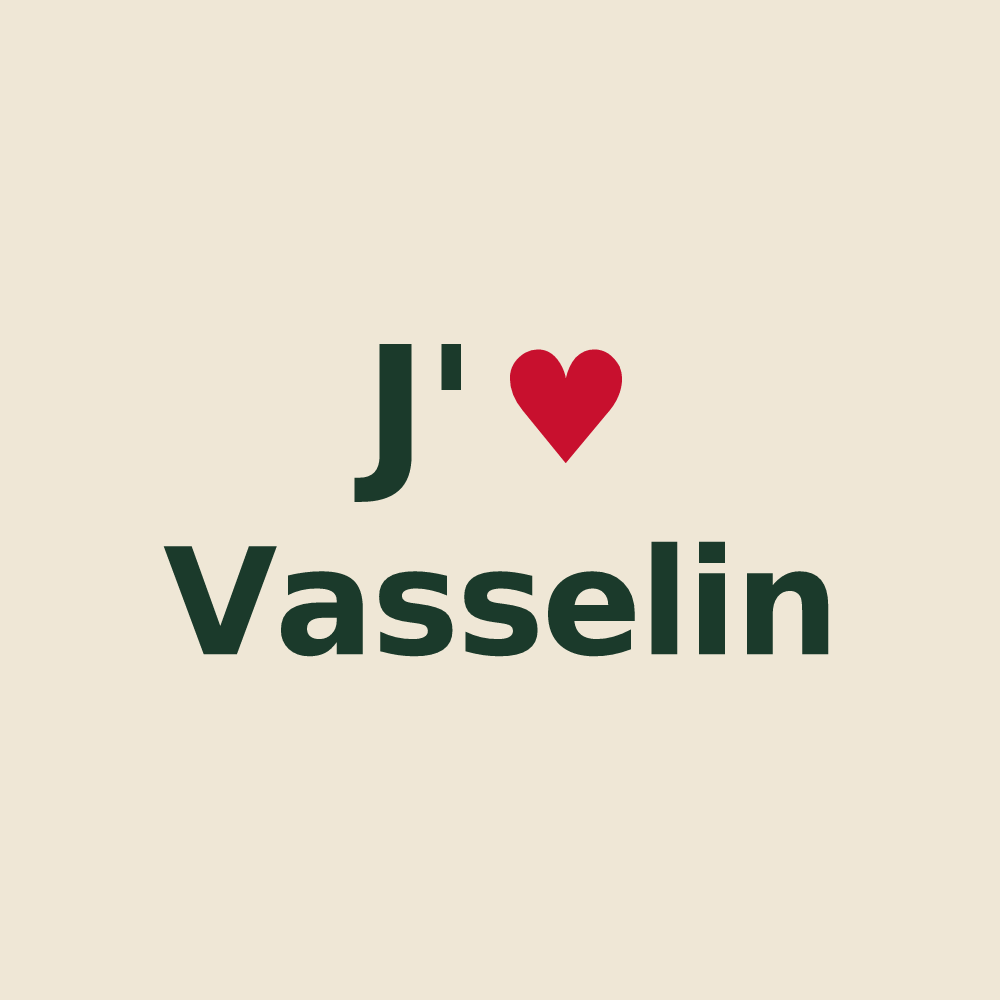 Tote bag personnalisé Vasselin — design J'aime Vasselin