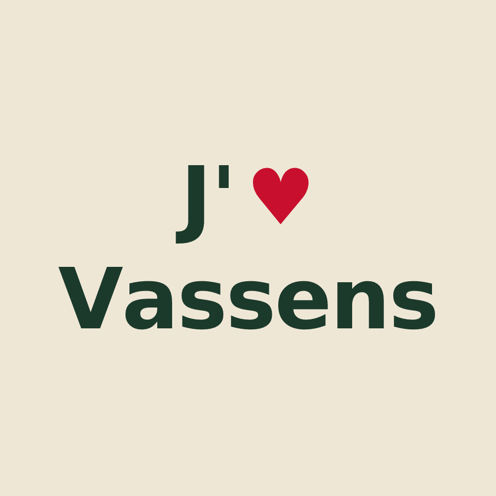 Tote bag personnalisé Vassens — design J'aime Vassens